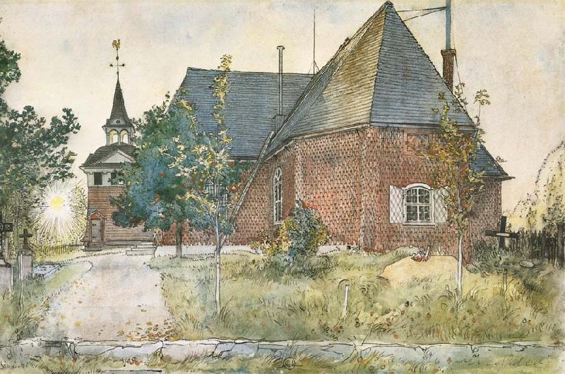 Carl Larsson The Old Church at Sundborn oil painting picture